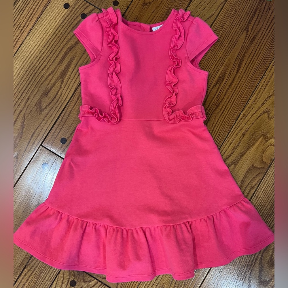 Janie and Jack coral/pinkish ruffle dress